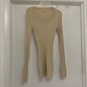 Long sleeve stretch sweater